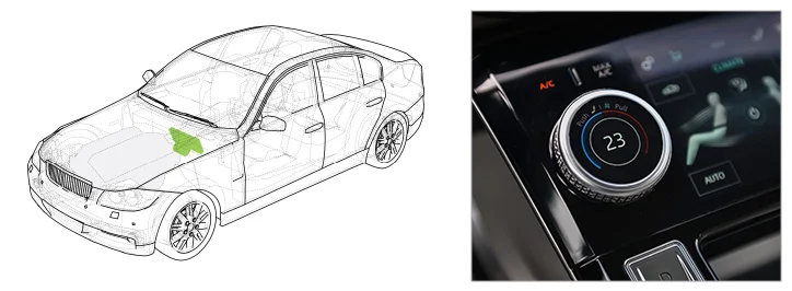 Automotive heating and cooling systems