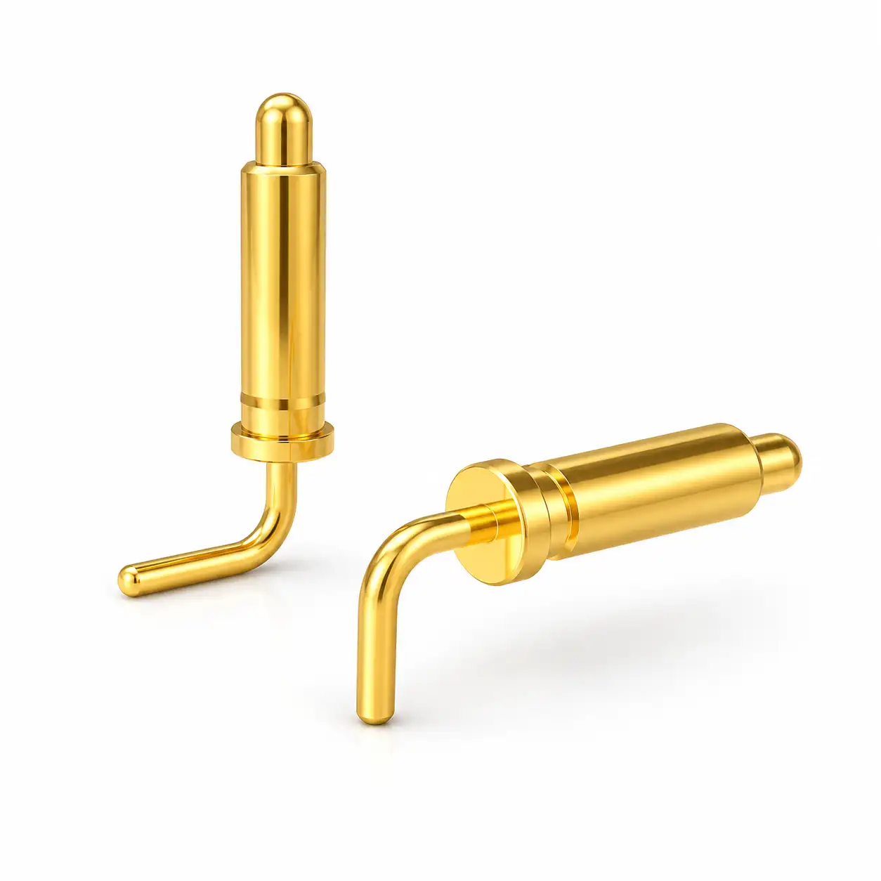 Right-Angle Pogo Pin spring contact for electronic applications