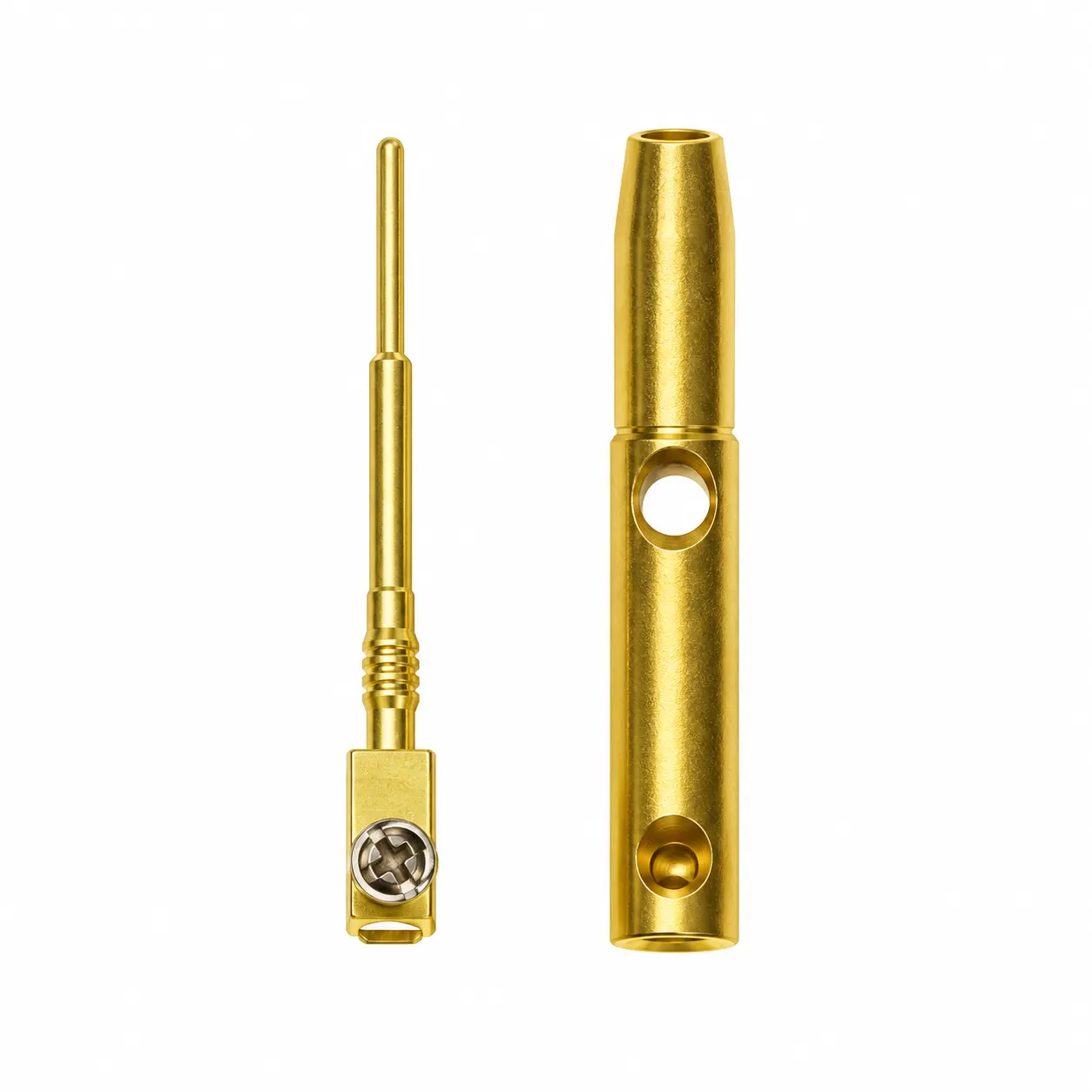 Threaded Contact Pin for connector applications