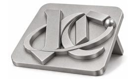 JC badge — Bead blasting